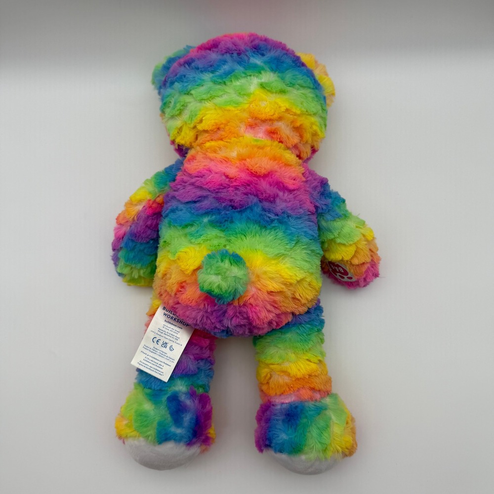 Build-A-Bear Rainbow Swirl Party Bear Colorful Plush Stuffed Animal Stuffy Teddy - Picture 2 of 3